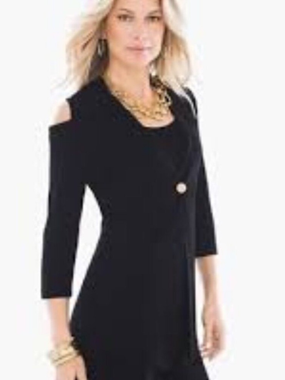 NWT Chico’s Travelers Cut Out Cold-Shoulder Black Jacket